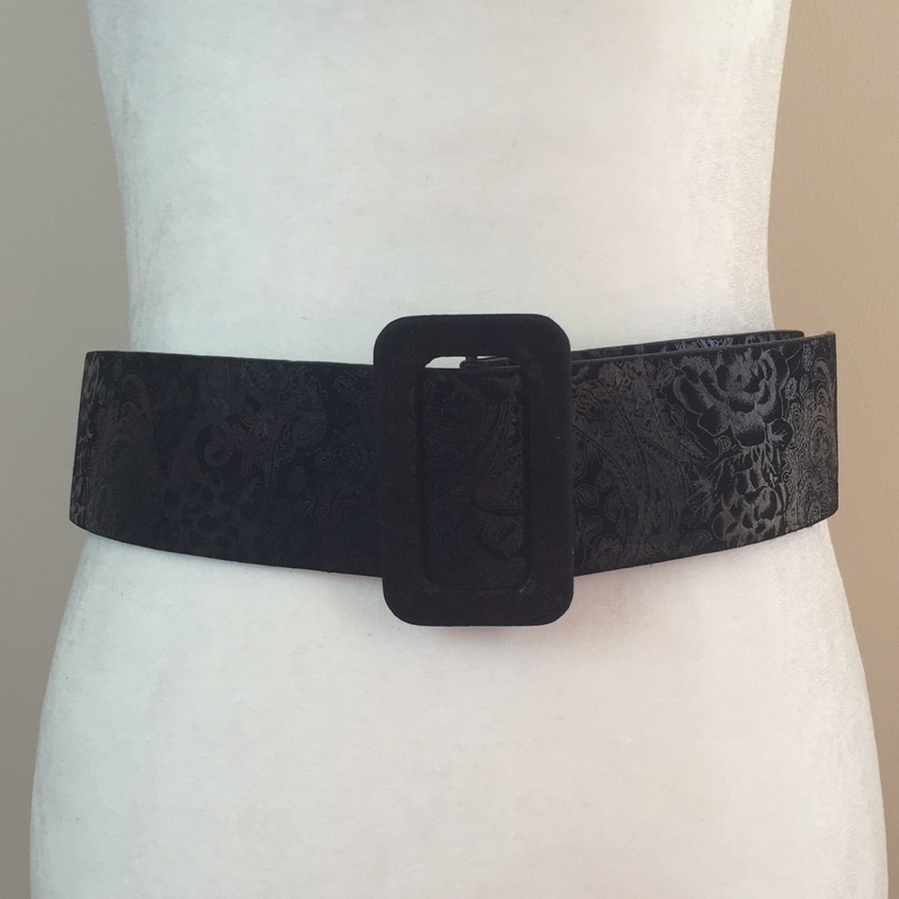 Olga Santini - Genuine Leather Paisley Floral Belt